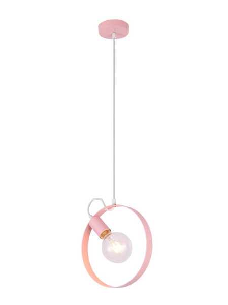 Lampa wisząca różowa NEXO 1xE27x40W wym: 100x25x3 cm Candellux 924175