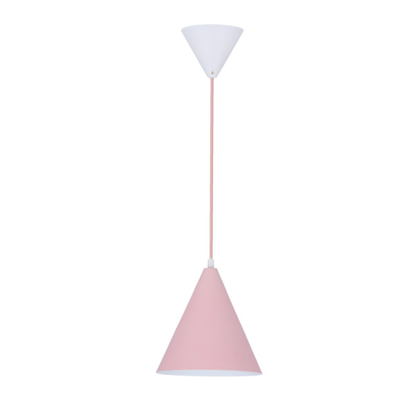 Lampa wisząca różowa VOSS 1xE27x40W wym: 110x20x20 cm Candellux 924097