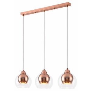 Lampa wisząca różowe złoto Clara 3xE27x40W wym: 100x61x15 cm Reality 854551 Lampa wisząca różowe złoto Clara 3xE27x40W wym: 100x61x15 cm Reality 854551