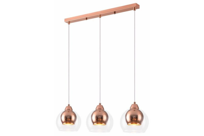Lampa wisząca różowe złoto Clara 3xE27x40W wym: 100x61x15 cm Reality 854551