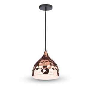 Lampa wisząca różowe złoto VT-8230 1xE27x60W wym: 100x23x23 cm V-TAC 850219 Lampa wisząca różowe złoto VT-8230 1xE27x60W wym: 100x23x23 cm V-TAC 850219