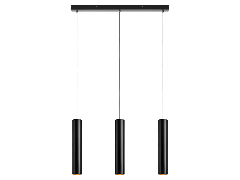 Lampa wisząca Ruben 3-punktowa metalowa czarna 31987