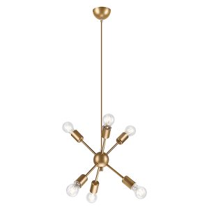 Lampa wisząca Ruby 6-punktowa stalowa złota 54721 Lampa wisząca Ruby 6-punktowa stalowa złota 54721
