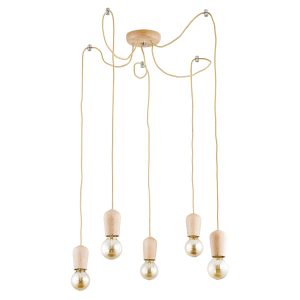 Lampa wisząca RUG sznurki jasne drewno 5xE27x15W wym:90x13x13cm IP20 Alfa 1025290 Lampa wisząca RUG sznurki jasne drewno 5xE27x15W wym:90x13x13cm IP20 Alfa 1025290