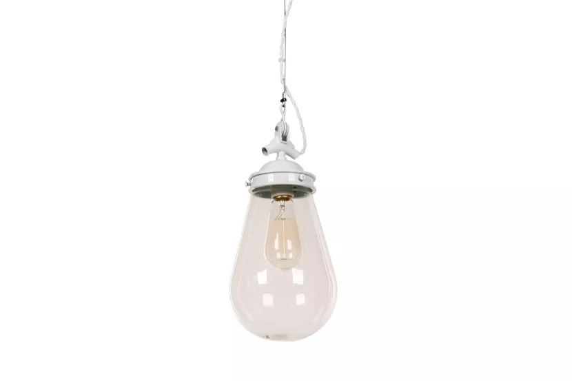 Lampa Wisząca RUNE Szklany Przezroczysty Klosz Vintage 988667