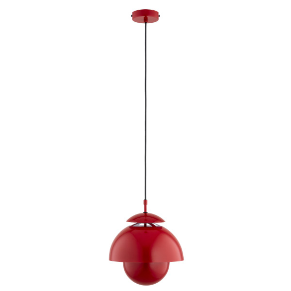 Lampa wisząca RUNO klosz otwarty od góry czerwona 1xE27x15W IP20 Alfa 1023006