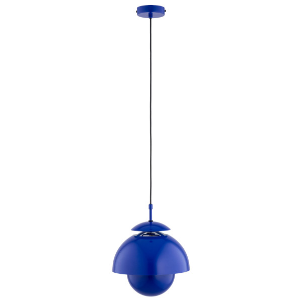 Lampa wisząca RUNO klosz otwarty od góry niebiesko-turkusowa 1xE27x15W Alfa 1023002