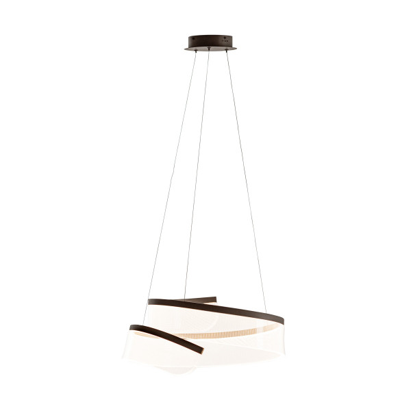 Lampa wisząca RUSTIN kawowo-przezroczysta LED 1x45W 3000K 2356lm Italux 837868
