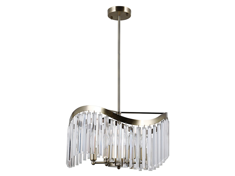 Lampa wisząca Sabriga 6-punktowa szklana transparetna 47999