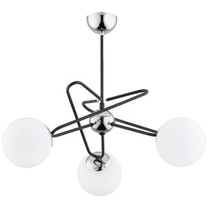 Lampa wisząca SAGITO czarna-chromowana-biała 3xE14x40W IP20 Alfa 1019190 Lampa wisząca SAGITO czarna-chromowana-biała 3xE14x40W IP20 Alfa 1019190