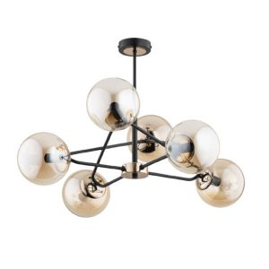 Lampa wisząca SAGITO czarna-stare złoto 6xE14x10W wym:55x62x60cm IP20 Alfa 1019355 Lampa wisząca SAGITO czarna-stare złoto 6xE14x10W wym:55x62x60cm IP20 Alfa 1019355