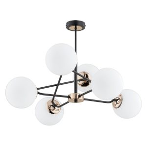 Lampa wisząca SAGITO czarno-mosiężny-biała 6xE14x40W IP20 Alfa 1019052 Lampa wisząca SAGITO czarno-mosiężny-biała 6xE14x40W IP20 Alfa 1019052