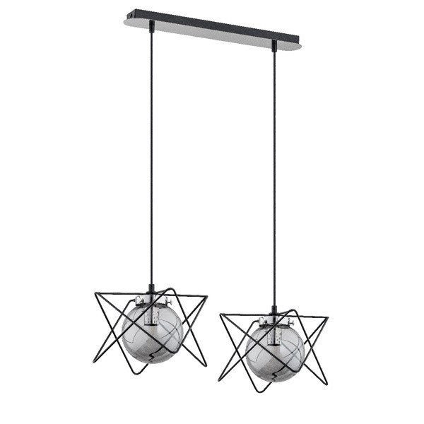 Lampa wisząca SAGITO TRACK czarna-chromowana 2xE14x10W IP20 Alfa 1018926