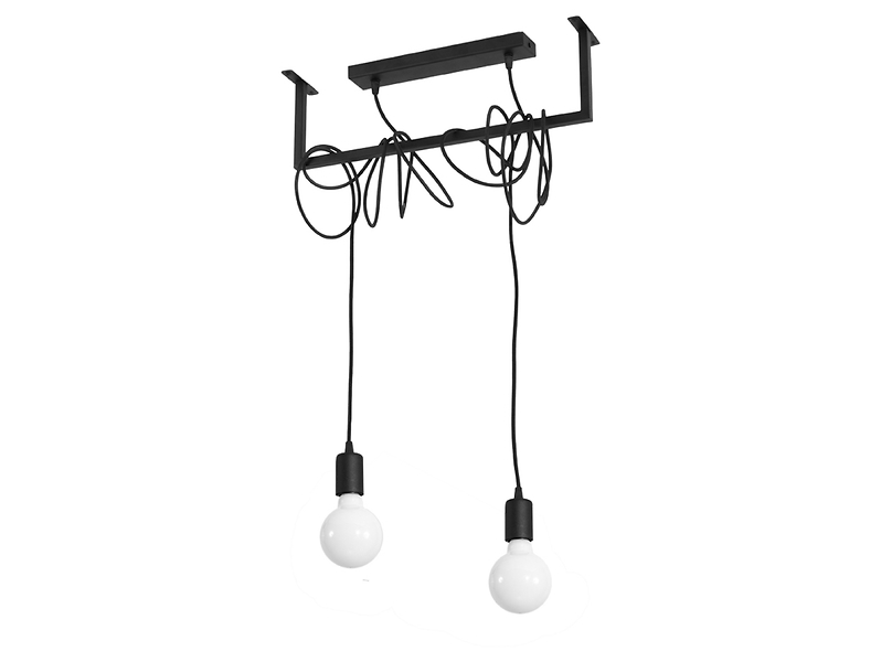 Lampa wisząca Salamanc 2-punktowa stalowa 71703