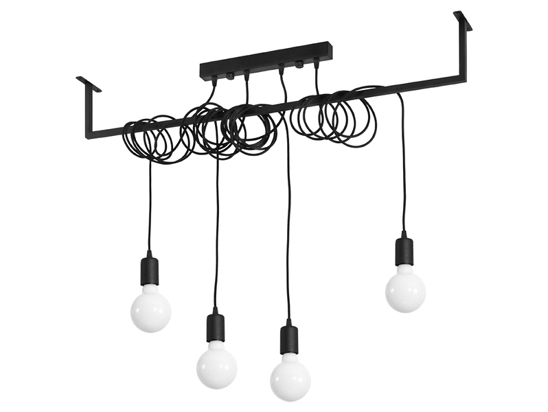 Lampa wisząca Salamanca 4-punktowa stalowa czarna 71704