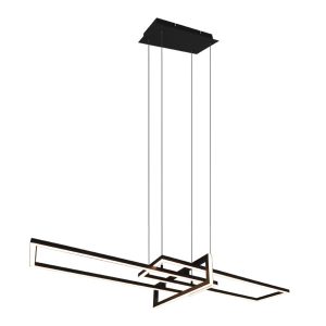 Lampa wisząca SALINAS czarno-biała LED 3x34W Ciepła biel 4200lm Trio 853933 Lampa wisząca SALINAS czarno-biała LED 3x34W Ciepła biel 4200lm Trio 853933