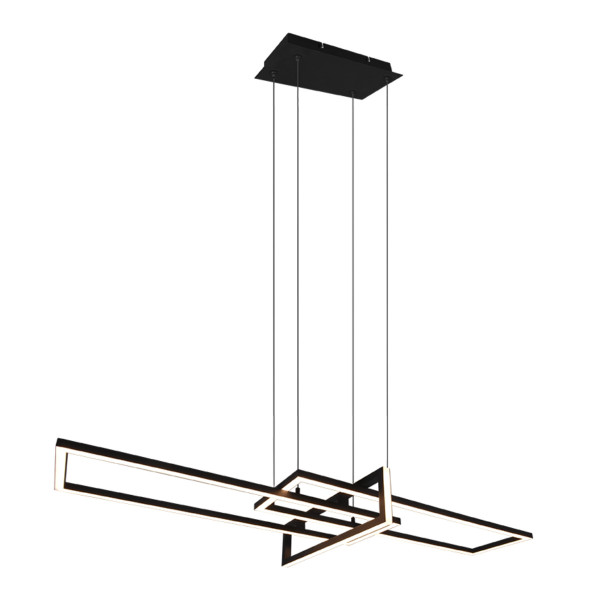 Lampa wisząca SALINAS czarno-biała LED 3x34W Ciepła biel 4200lm Trio 853933