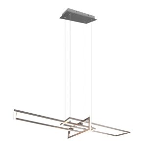 Lampa wisząca SALINAS srebrno-biała LED 3x34W Ciepła biel 4200lm Trio 854734 Lampa wisząca SALINAS srebrno-biała LED 3x34W Ciepła biel 4200lm Trio 854734