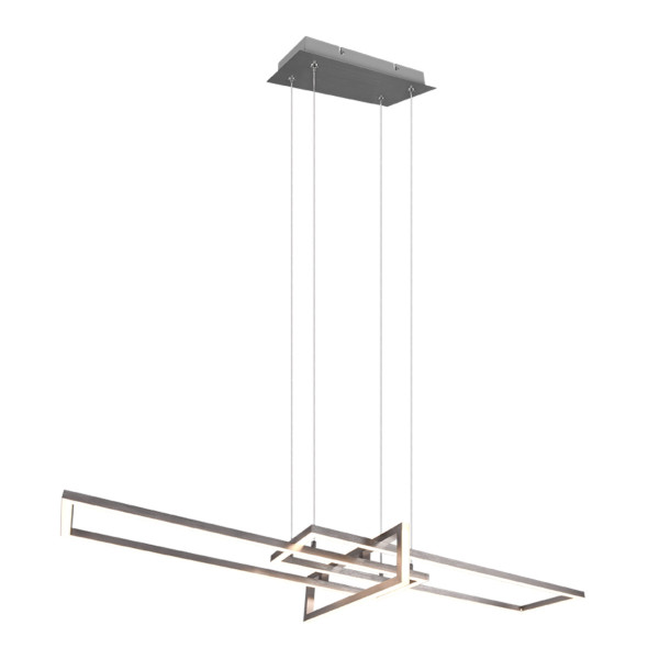 Lampa wisząca SALINAS srebrno-biała LED 3x34W Ciepła biel 4200lm Trio 854734