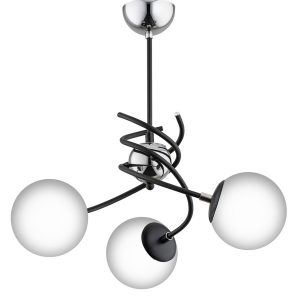 Lampa wisząca SALSA czarna-chromowana 3xE14x10W wym:48x50x50cm IP20 Alfa 1019261 Lampa wisząca SALSA czarna-chromowana 3xE14x10W wym:48x50x50cm IP20 Alfa 1019261