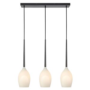 Lampa wisząca Salut 3-punktowa metalowa biało-czarna 47591 Lampa wisząca Salut 3-punktowa metalowa biało-czarna 47591