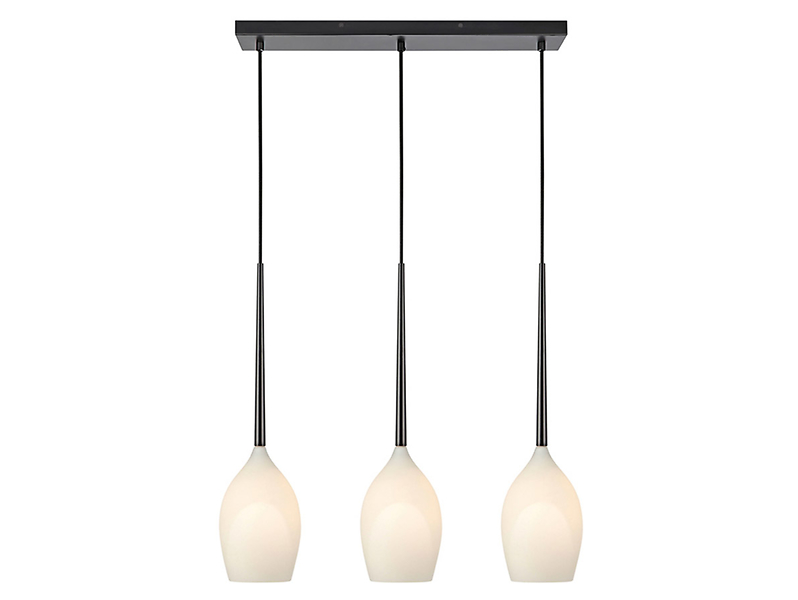 Lampa wisząca Salut 3-punktowa metalowa biało-czarna 47591
