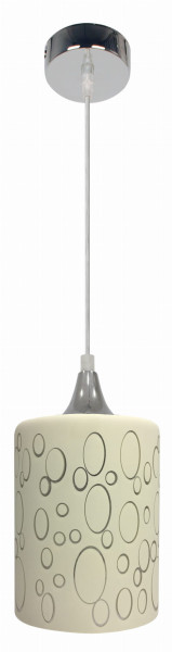 Lampa wisząca SAND chromowana-biała 1xE27x40W IP20 Candellux 1027197