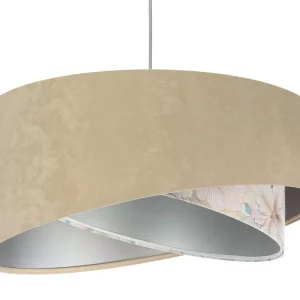 Lampa wisząca SAND FLOWER 2 beżowa/srebrna 391152 Lampa wisząca SAND FLOWER 2 beżowa/srebrna 391152