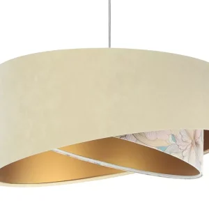 Lampa wisząca SAND FLOWER 2 beżowa/złota 391435 Lampa wisząca SAND FLOWER 2 beżowa/złota 391435