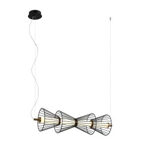Lampa wisząca SANKE czarna LED 1x15W Ciepła biel 600lm Italux 841621 Lampa wisząca SANKE czarna LED 1x15W Ciepła biel 600lm Italux 841621
