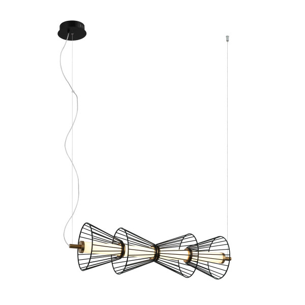 Lampa wisząca SANKE czarna LED 1x15W Ciepła biel 600lm Italux 841621
