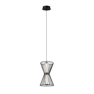 Lampa wisząca SANKE czarna LED 1x8W Ciepła biel 380lm Italux 841585 Lampa wisząca SANKE czarna LED 1x8W Ciepła biel 380lm Italux 841585