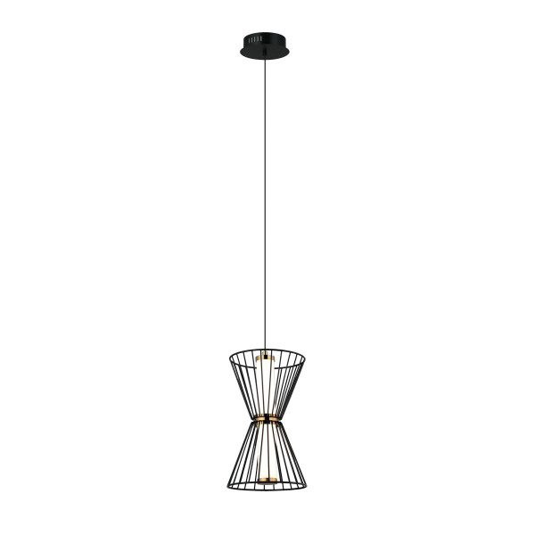 Lampa wisząca SANKE czarna LED 1x8W Ciepła biel 380lm Italux 841585