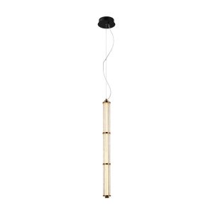 Lampa wisząca SANPO czarno-przezroczysta LED 1x9W Ciepła biel 780lm Italux 838016 Lampa wisząca SANPO czarno-przezroczysta LED 1x9W Ciepła biel 780lm Italux 838016