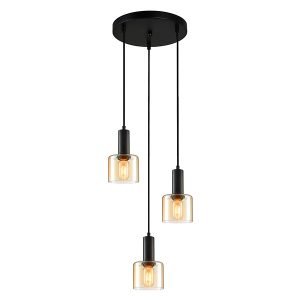 Lampa wisząca Santia 3-punktowa szklana transparentna 44904 Lampa wisząca Santia 3-punktowa szklana transparentna 44904