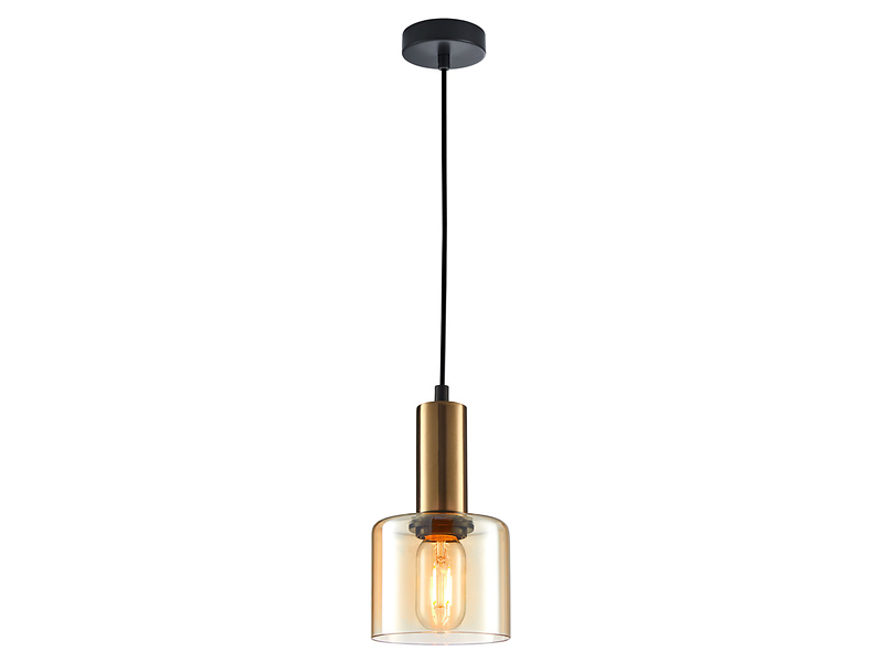 Lampa wisząca Santia szklana miedziana 44901