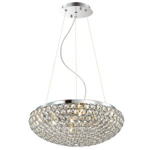 Lampa wisząca Santo kryształy chromowana 7xG9x40W IP20 Italux 1030040