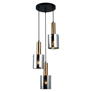 Lampa wisząca Sardo 3-punktowa stalowa srebrna 34866 Lampa wisząca Sardo 3-punktowa stalowa srebrna 34866