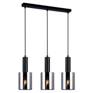 Lampa wisząca Sardo 3-punktowa szklana srebrna 34869 Lampa wisząca Sardo 3-punktowa szklana srebrna 34869