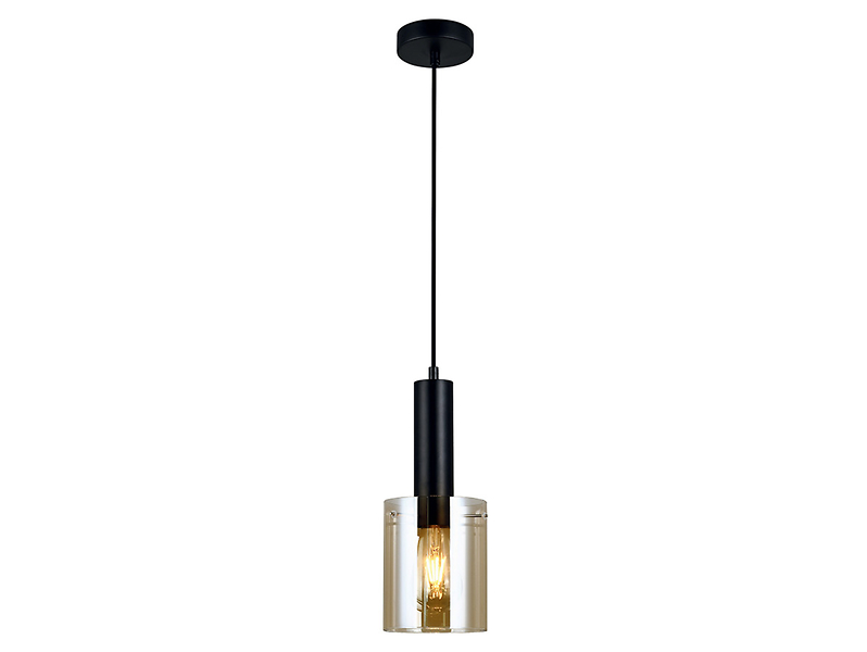 Lampa wisząca Sardo stalowa czarna 34858