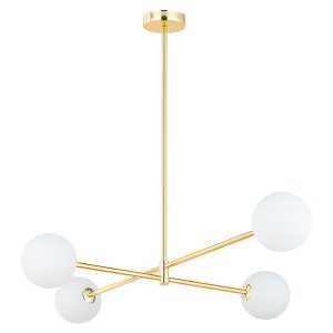 Lampa wisząca Sarius 4-punktowa metalowa biało-złota 57042 Lampa wisząca Sarius 4-punktowa metalowa biało-złota 57042