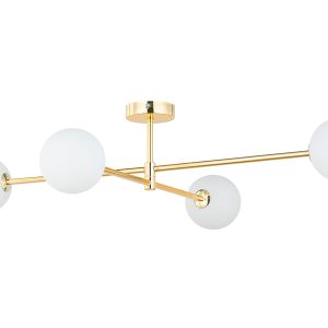 Lampa wisząca Sarius 4-punktowa metalowa złota 57039 Lampa wisząca Sarius 4-punktowa metalowa złota 57039