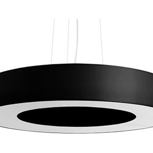 Lampa wisząca Saturno 50 cm 5-punktowa tkaninowa biało-czarna 39214 Lampa wisząca Saturno 50 cm 5-punktowa tkaninowa biało-czarna 39214