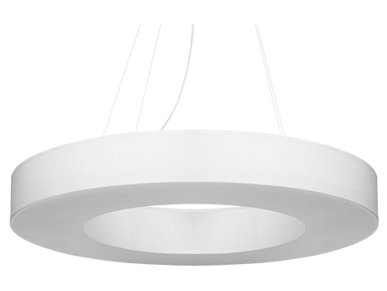 Lampa wisząca Saturno 6-punktowa tkaninowa biała 39215