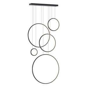 Lampa wisząca SATURNO czarna LED 5x100W Neutralna biel 4000lm Milagro 837381 Lampa wisząca SATURNO czarna LED 5x100W Neutralna biel 4000lm Milagro 837381