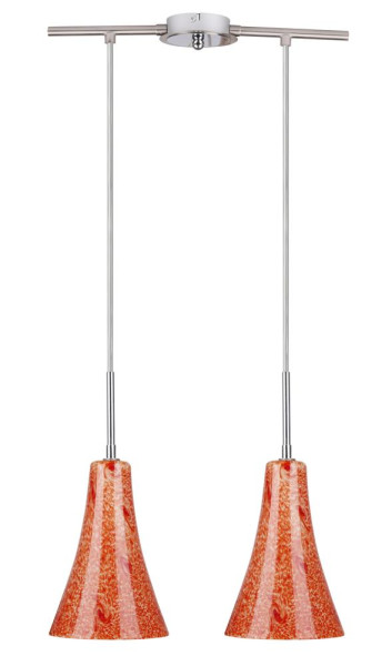 Lampa wisząca satyno-pomarańczowa RUFI 2xE14x40W Candellux 923518