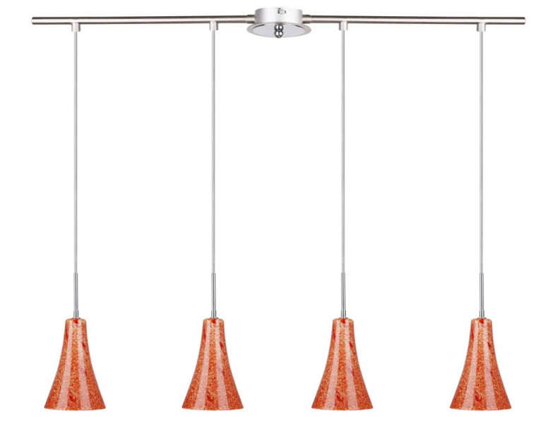 Lampa wisząca satyno-pomarańczowa RUFI 4xE14x40W Candellux 923543