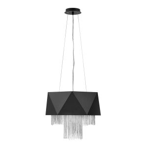 Lampa wisząca satynowa czerń-srebrna Zuma 6xE27x60W Hinkley 849416 Lampa wisząca satynowa czerń-srebrna Zuma 6xE27x60W Hinkley 849416
