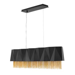Lampa wisząca satynowa czerń-złota Zuma 6xE27x60W Hinkley 849260 Lampa wisząca satynowa czerń-złota Zuma 6xE27x60W Hinkley 849260