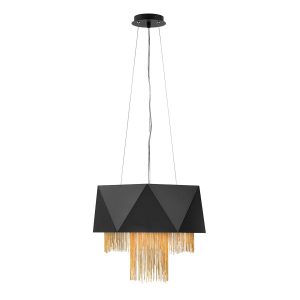 Lampa wisząca satynowa czerń-złota Zuma 6xE27x60W wym: 333x45x45 cm Hinkley 849467 Lampa wisząca satynowa czerń-złota Zuma 6xE27x60W wym: 333x45x45 cm Hinkley 849467